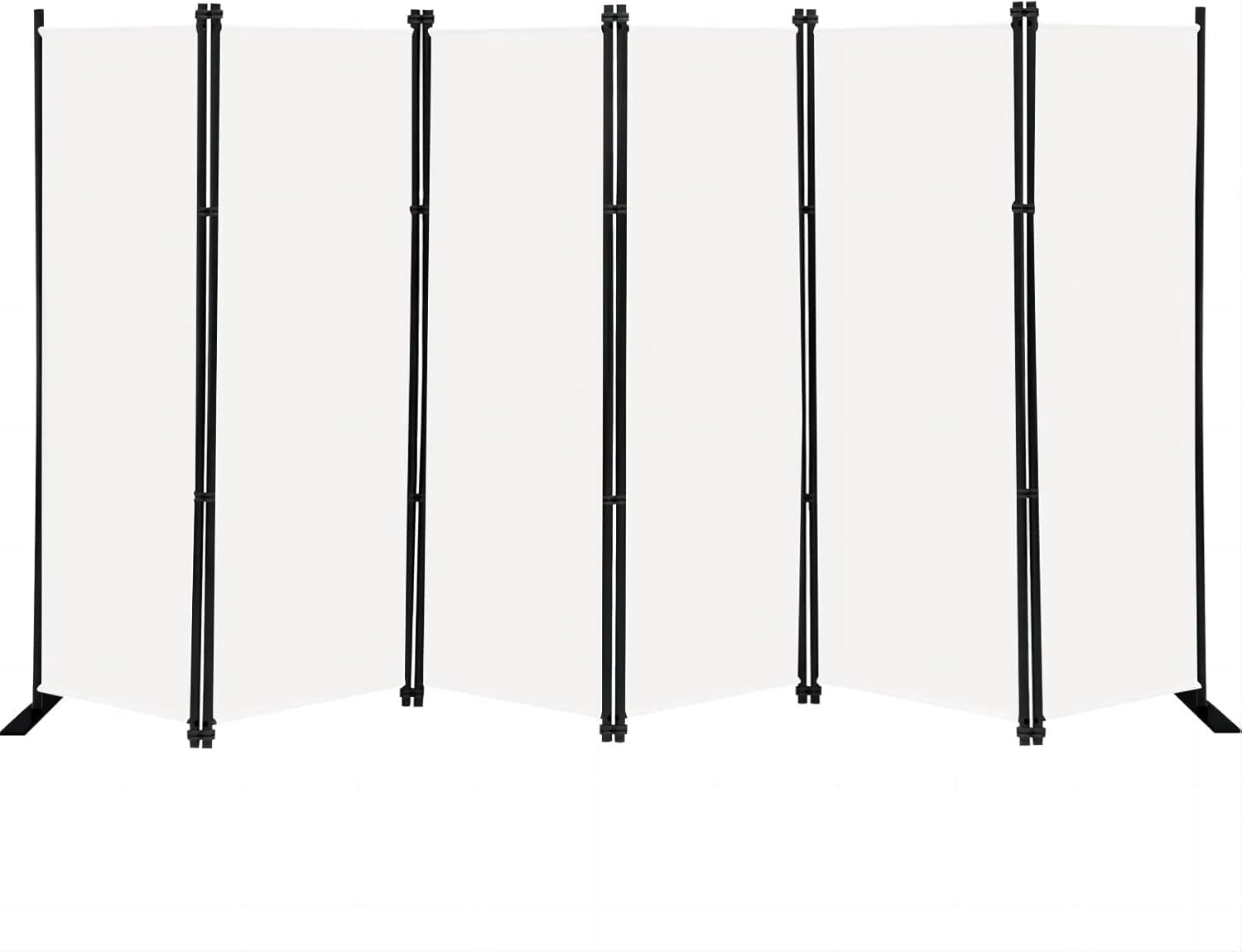 MAYOLIAH 6 Panel Folding Privacy Screen for Room Division