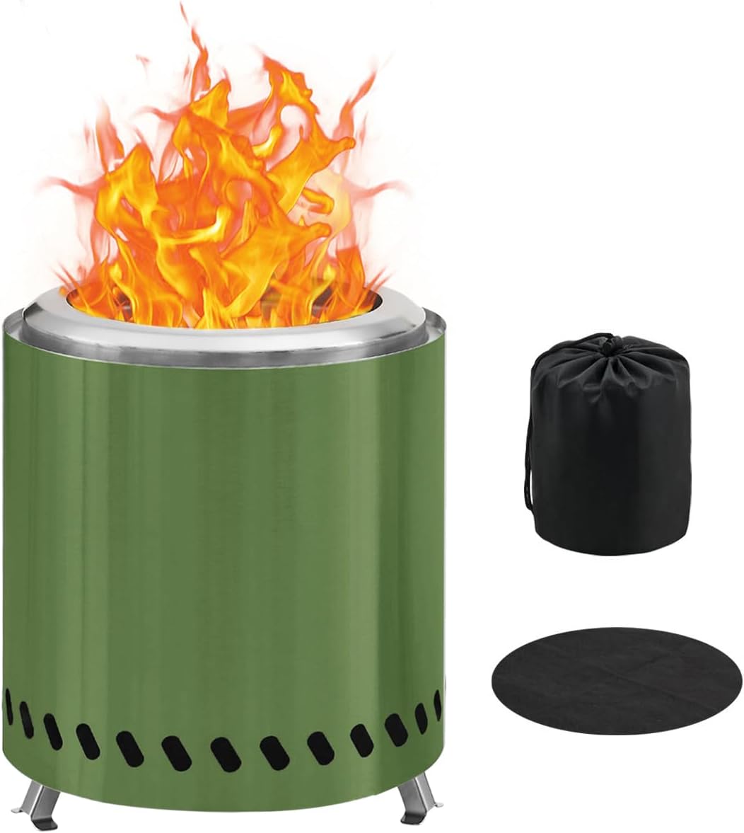 Portable Smokeless Fire Pit for Outdoor Gatherings and Camping