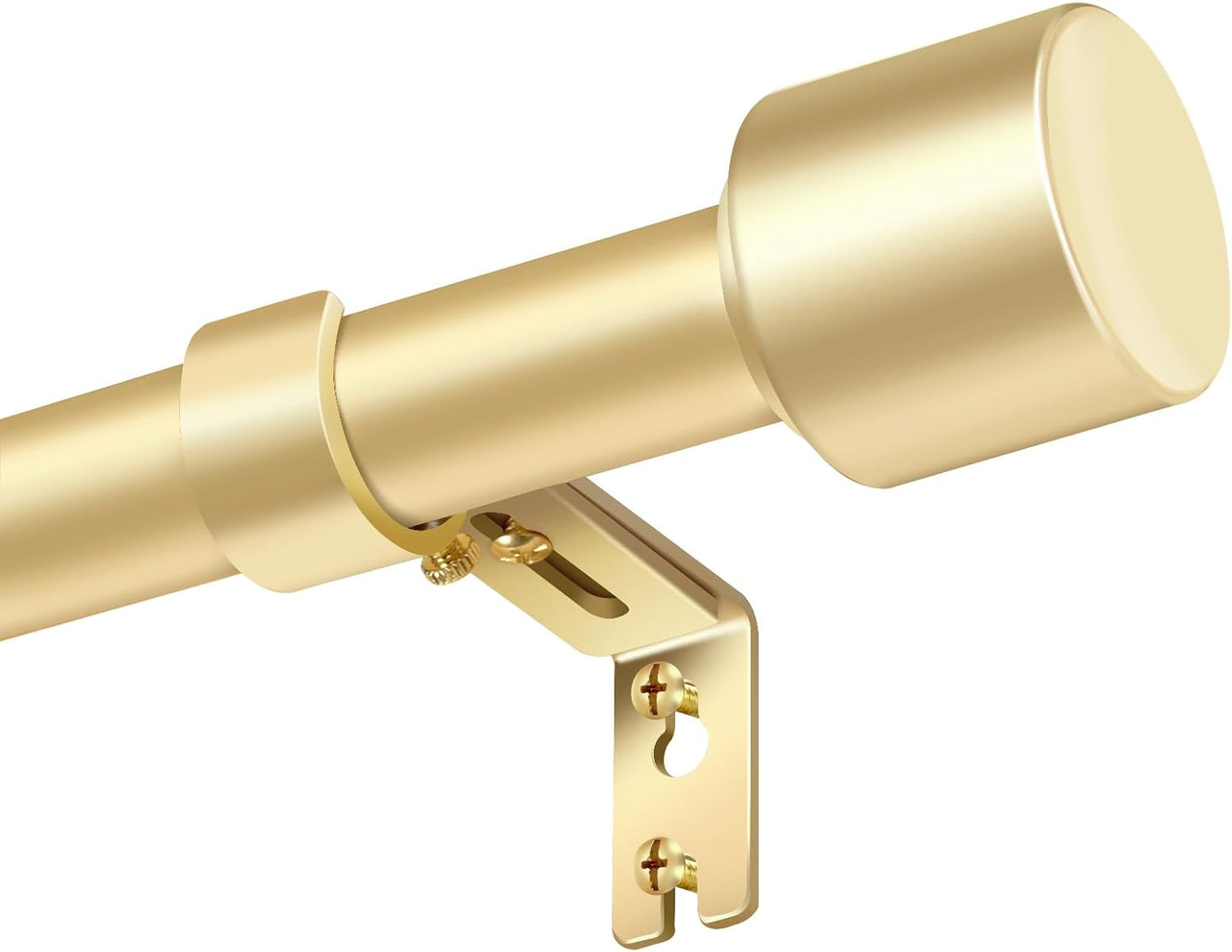 Gold Curtain Rod Adjustable 30-144 Inch Heavy Duty 2 Pack