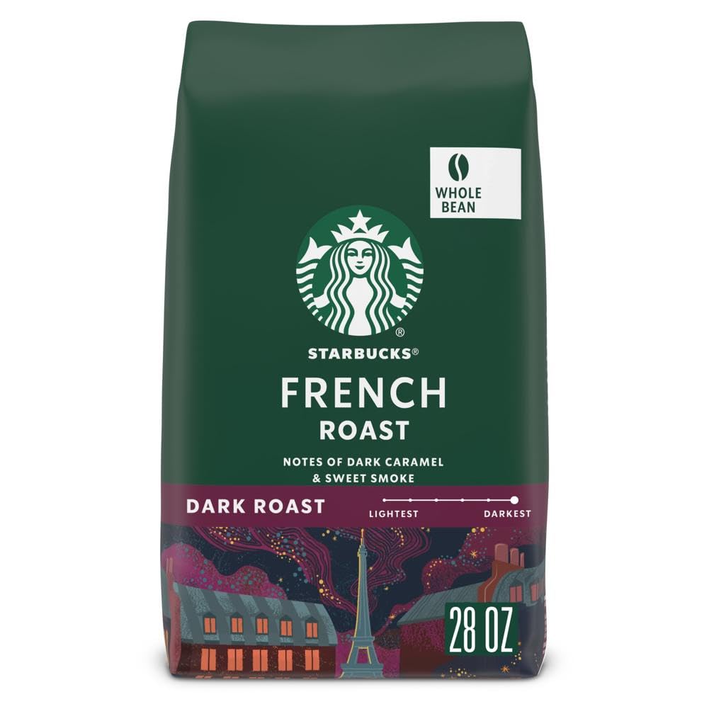 Starbucks French Roast Whole Bean Coffee, 28 oz - Bold Flavor!