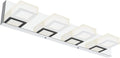 4 Lights Adjustable Acrylic Chrome LED Bathroom Vanity Light - Natural
