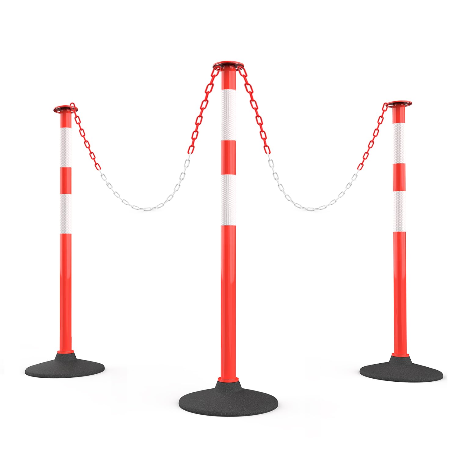RoadHero Traffic Delineator Post Set for Safety Barriers