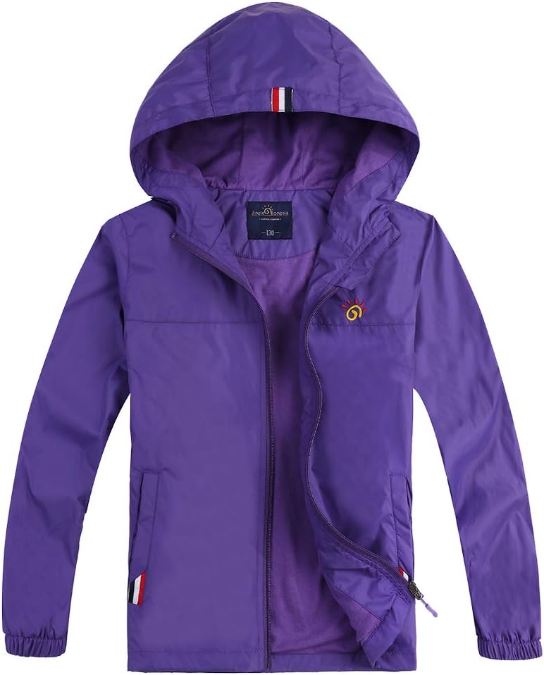 Lightweight Breathable Raincoat for Kids - Waterproof Hooded Jacket