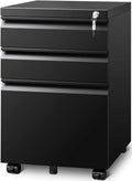 Filing Cabinets for Home Office, Mobile 3-Drawer File Cabinet - Secure