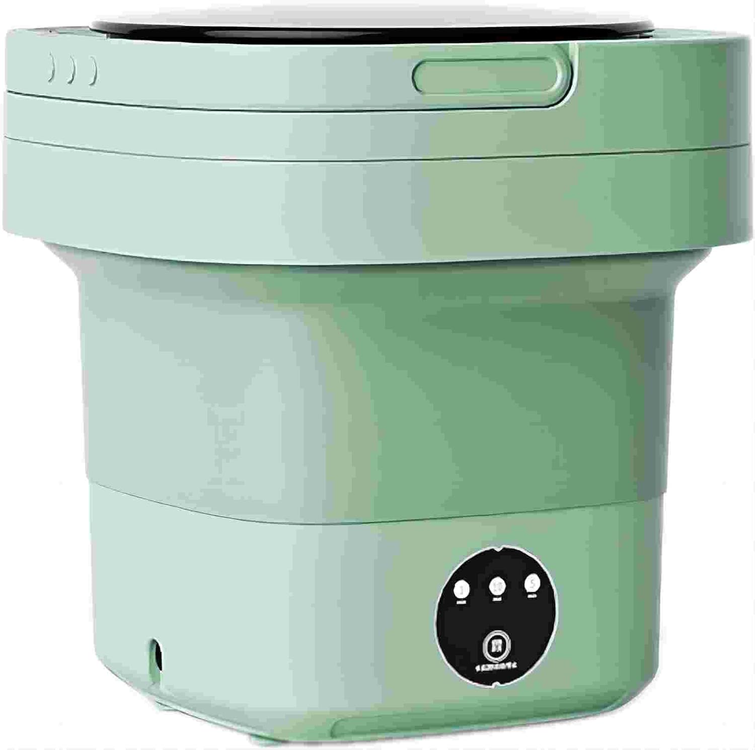 Compact 8L Mini Portable Washing Machine - 3 Modes, Travel-Friendly (Green)