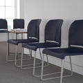 HERCULES 880 lb. Capacity Navy Contoured Stack Chair - Durable Seating