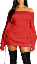 Chic Casual Mini Dress for Women with Off Shoulder Design