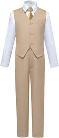 Visaccy Boys Suits Slim Fit Dress Clothes Ring Bearer (Style 95Y6)