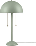 GLOBE Novogratz Haydel 21in 2-Light Table Lamp in Sage Green