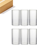 Hurricane Candle Holder Sleeve 4.7in x 10in Clear Glass - 6 Pack