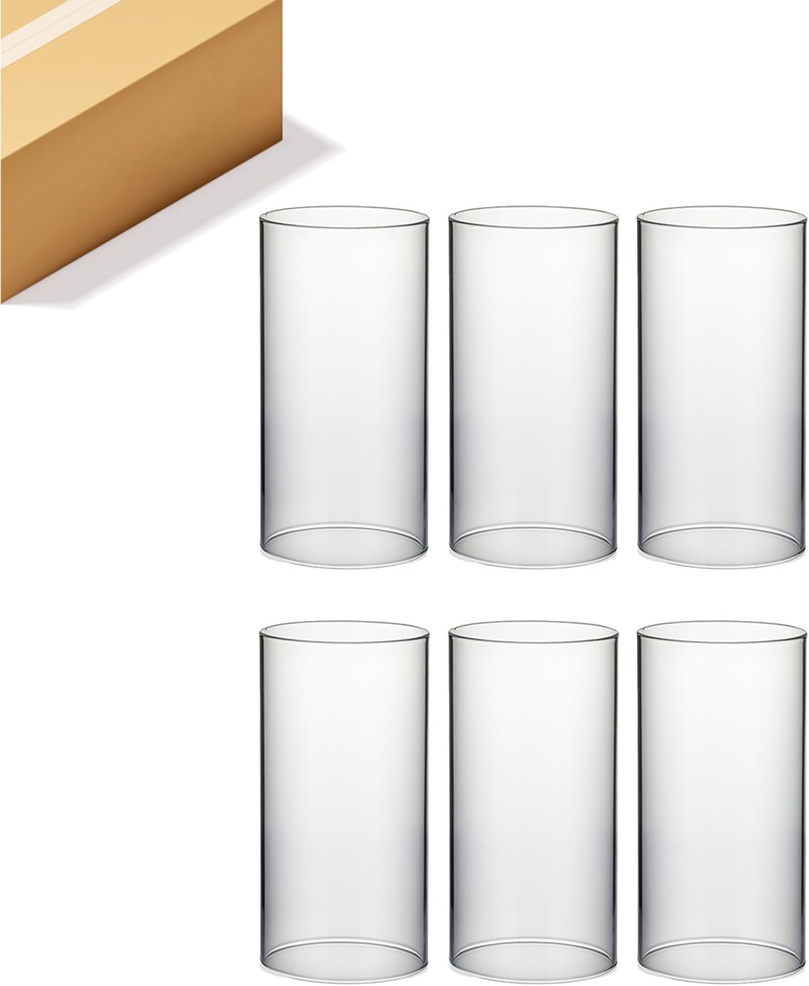Clear Glass Hurricane Candle Holder Sleeve for Elegant Events