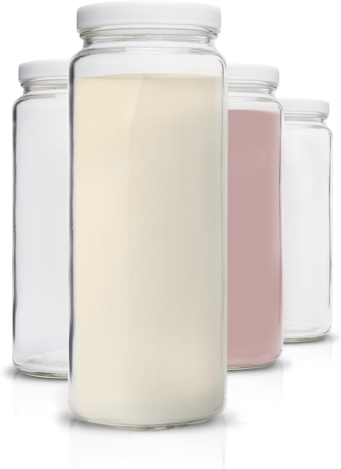All About Juicing Glass Bottles Set - 32 oz Jars for Juicing