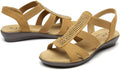 VJH confort Women's Comfort Flat Sandals - Rhinestone Slip