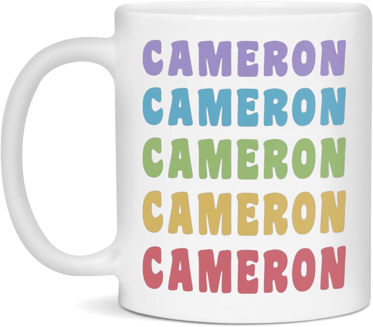 Personalized Cameron Ceramic Coffee Mug - Custom Gift for Women