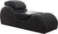 Yoga Chaise Lounge Chair - Modern Faux Leather Curved Recliner
