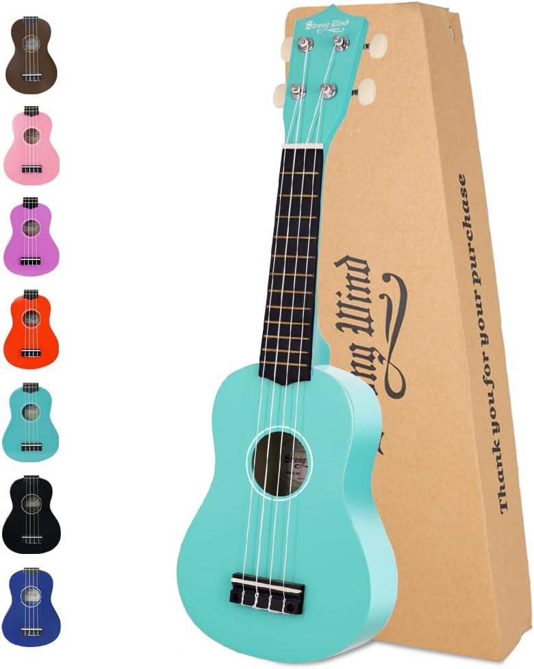 Strong Wind Soprano Ukulele 21 Inch for Beginners and Teens