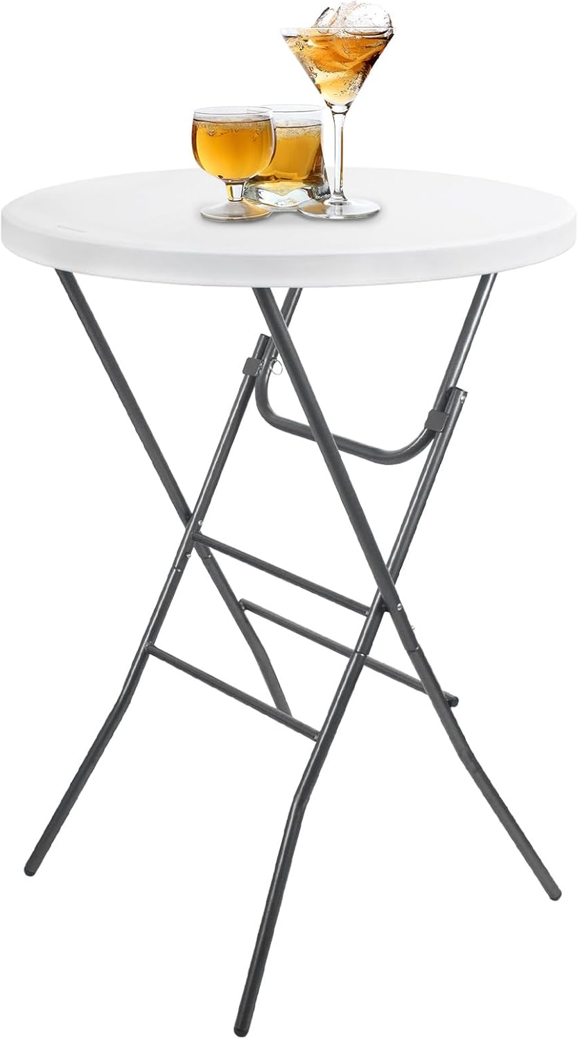 Portable Round Cocktail Table - Perfect for Gatherings!