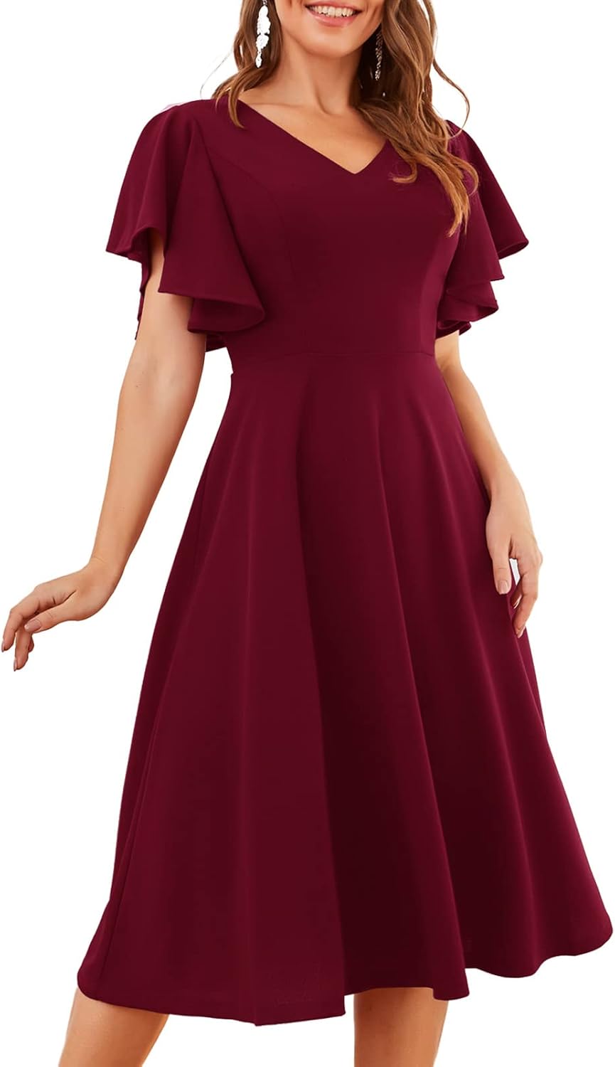 Bridesmay Women's Formal Cocktail Wedding Guest Dress 2025