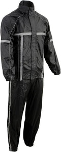Milwaukee Leather MPM9510 Men's Black Water-Resistant Motorcycle Rain