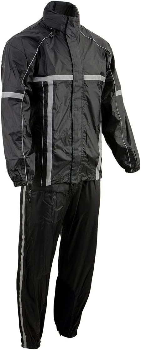 Milwaukee Leather MPM9510 Men's Black Water-Resistant Motorcycle Suit
