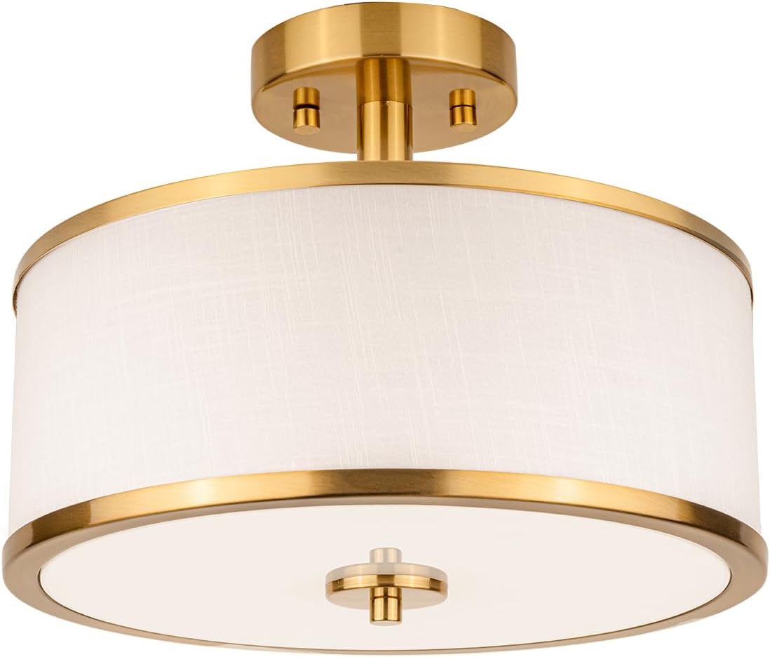 3-Light Semi Flush Mount Ceiling Light Fixture for Modern Spaces