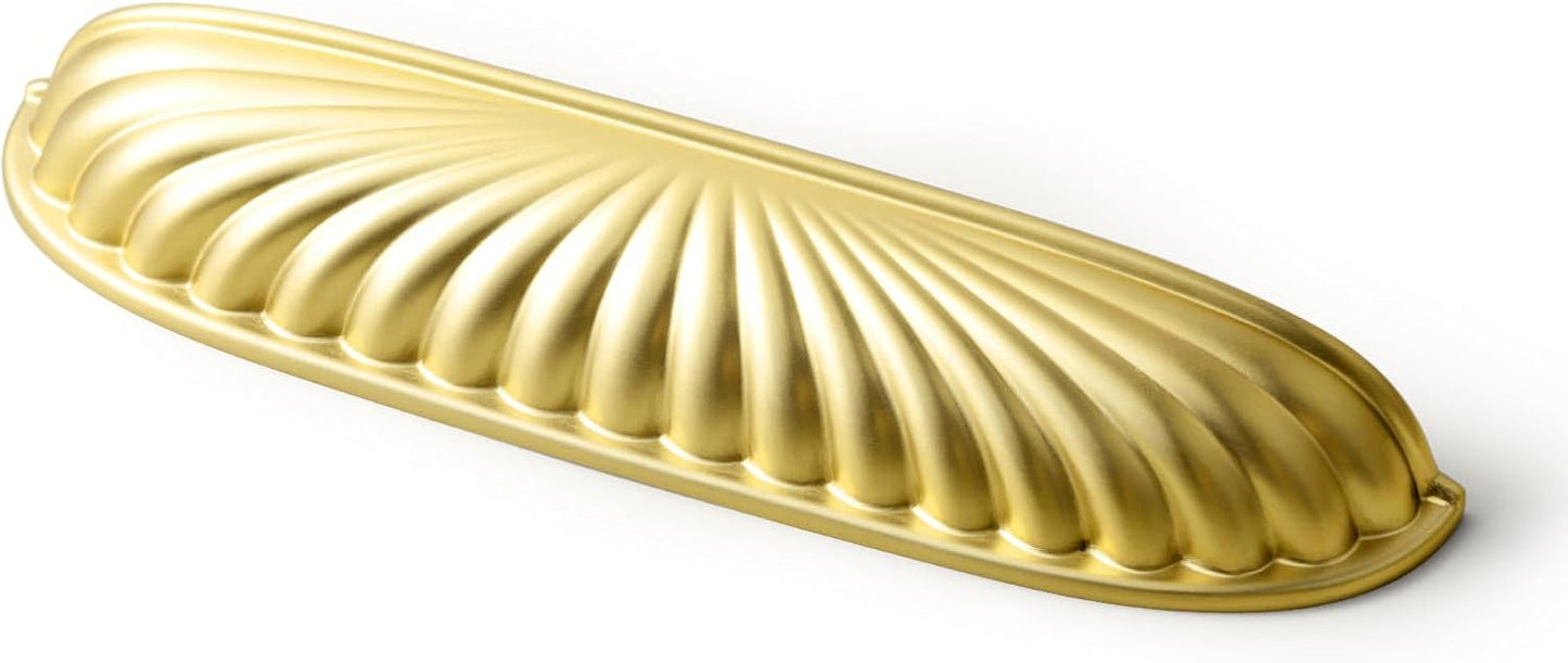 Goo-Ki Modern 5ft' Hole Centers Brushed Brass Cabinet Pulls