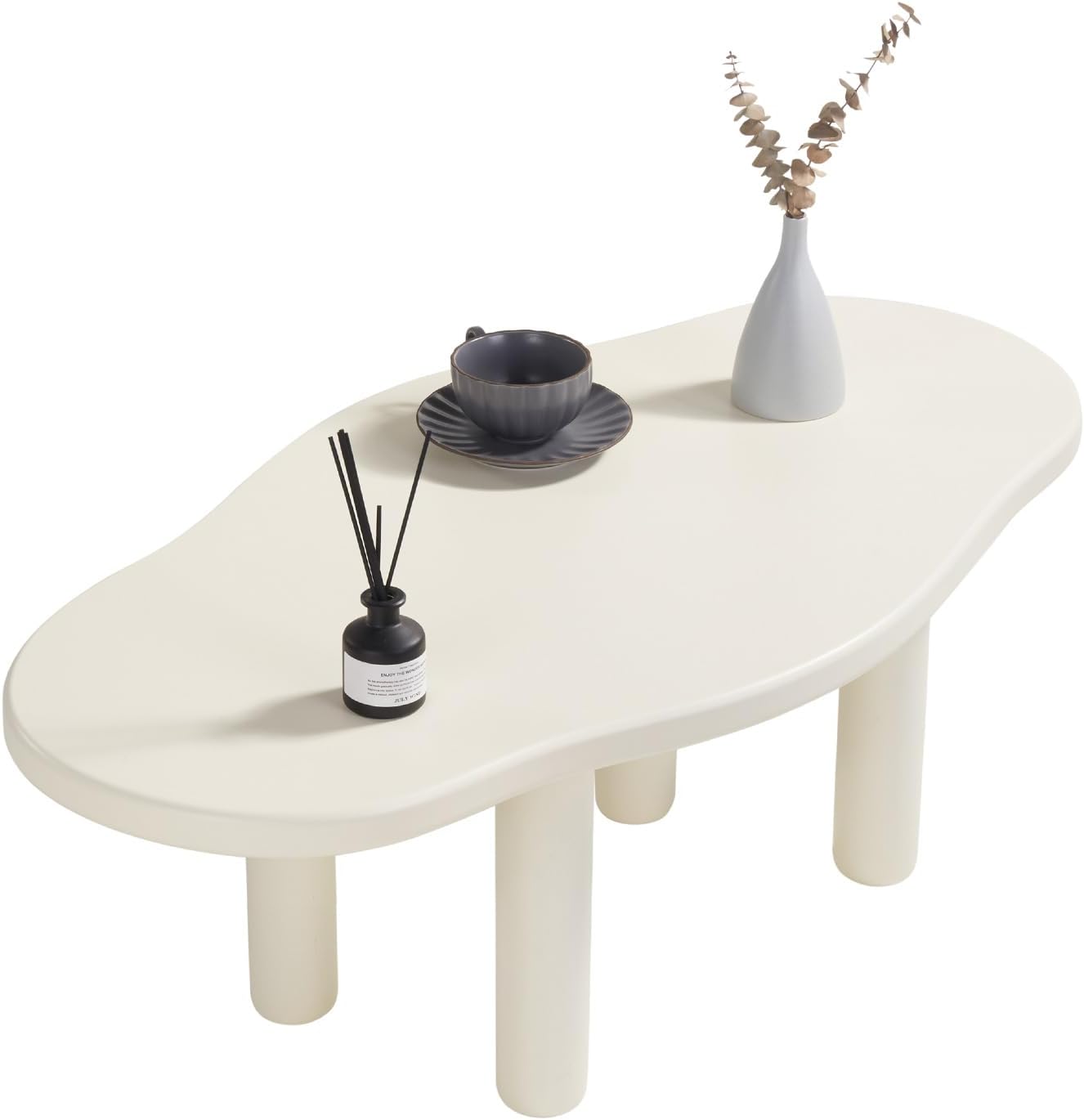Modern Cloud Coffee Table - Easy Assembly - White
