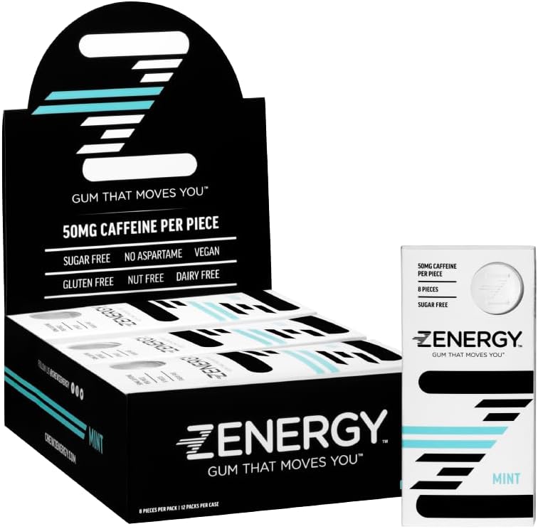 ZENERGY Energy Gum - Mint Flavor for Instant Energy Boost