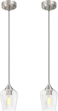 VONLUCE Pendant Lights for Kitchen Island - Modern Brushed Nickel