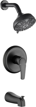 Tub Shower Faucet Combo Set Matte Black - Versatile 6-Mode Shower