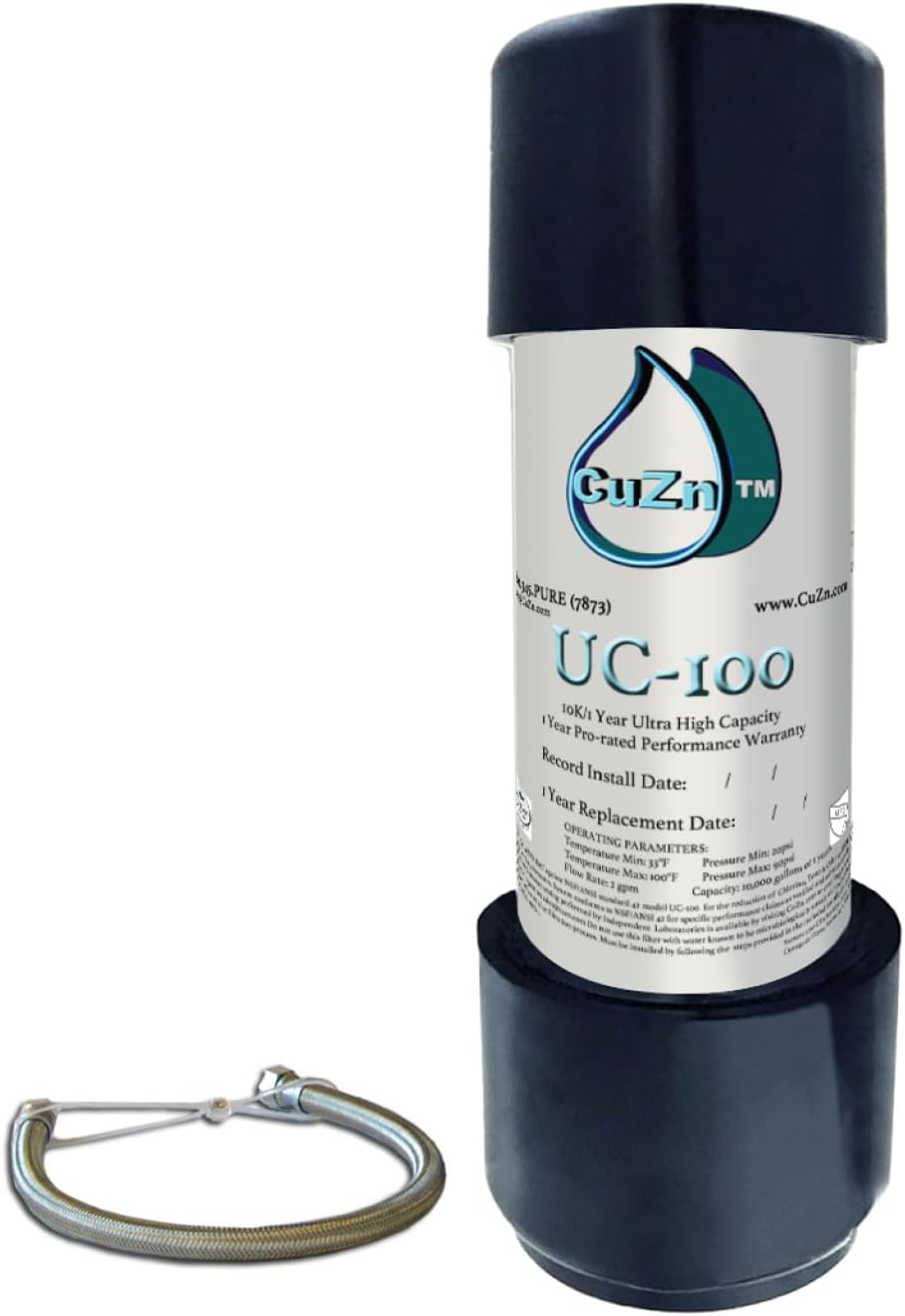 CuZn Under Sink Water Filter: 10K Gallons of Pure Water