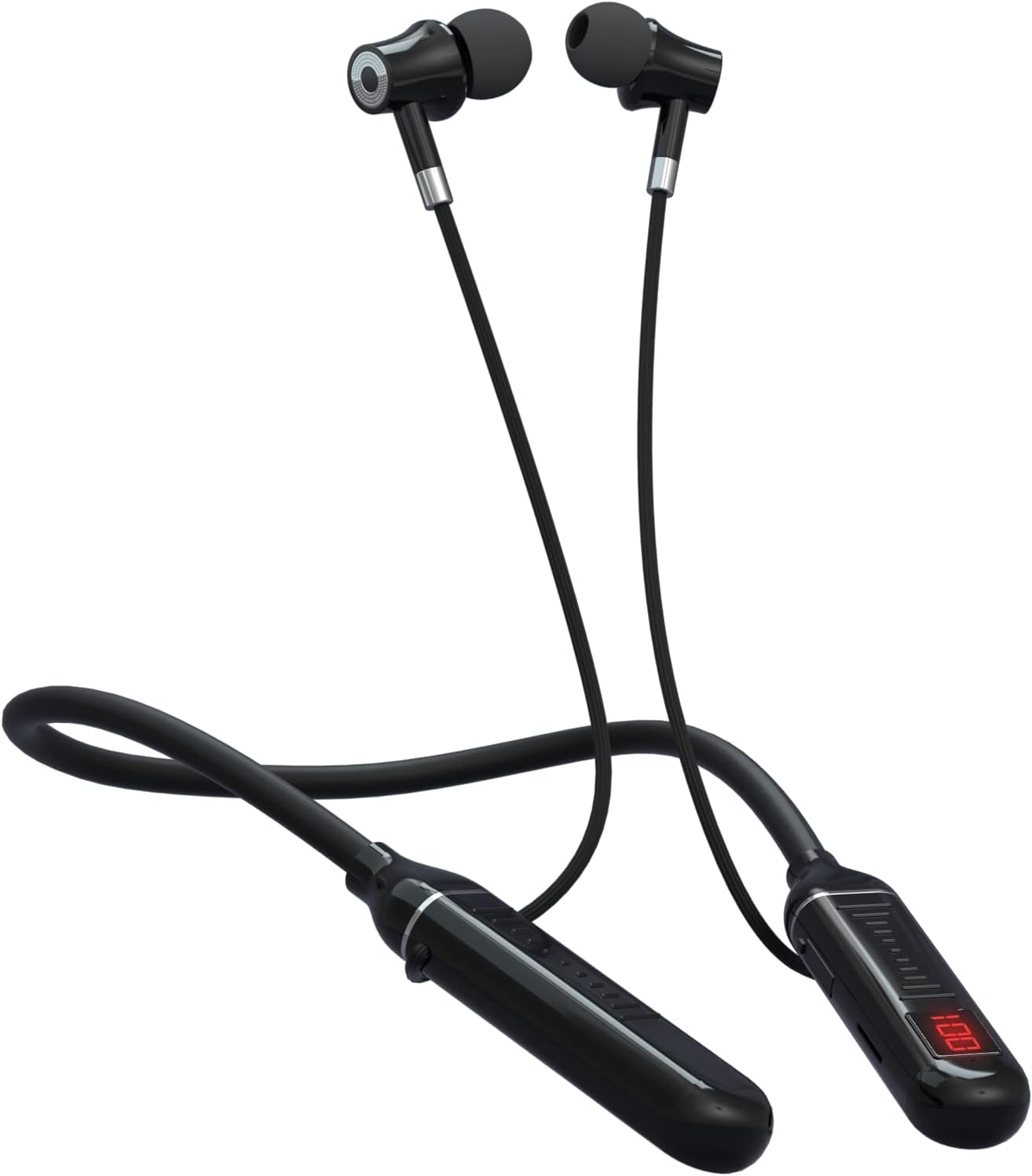 100-Hour Playtime Neckband Bluetooth Earphones - Game Mode, Fast Charge!