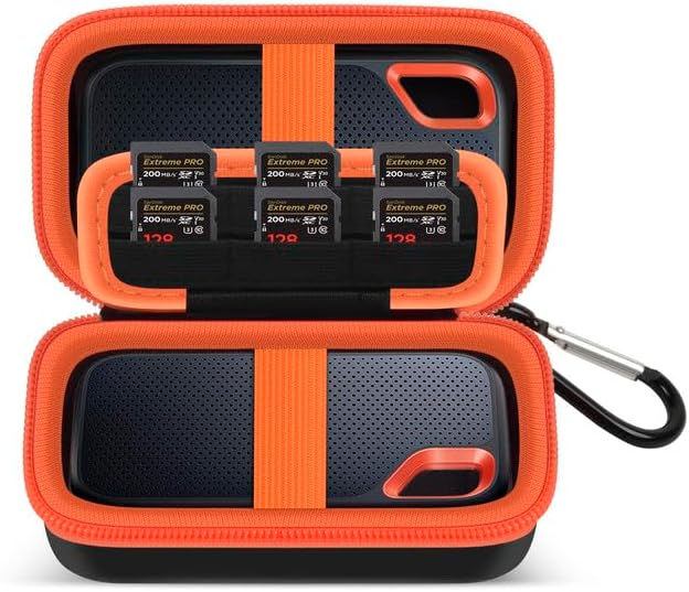 Travel Storage Case for SanDisk SSD - Orange