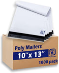 POLYSELLS 1000 Pcs 10x13 in White Poly Mailers - Durable, Waterproof