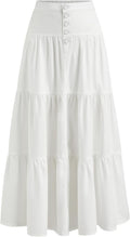CIDER Womens Long Jean Denim Tiered Maxi Skirts Review