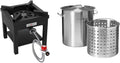 GasOne 275,000 BTU Propane Burner Cooker with 53qt Stock Pot - High
