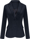 Chic Notch Lapel Blazer Jacket for Women by Luvamia for Formal Events