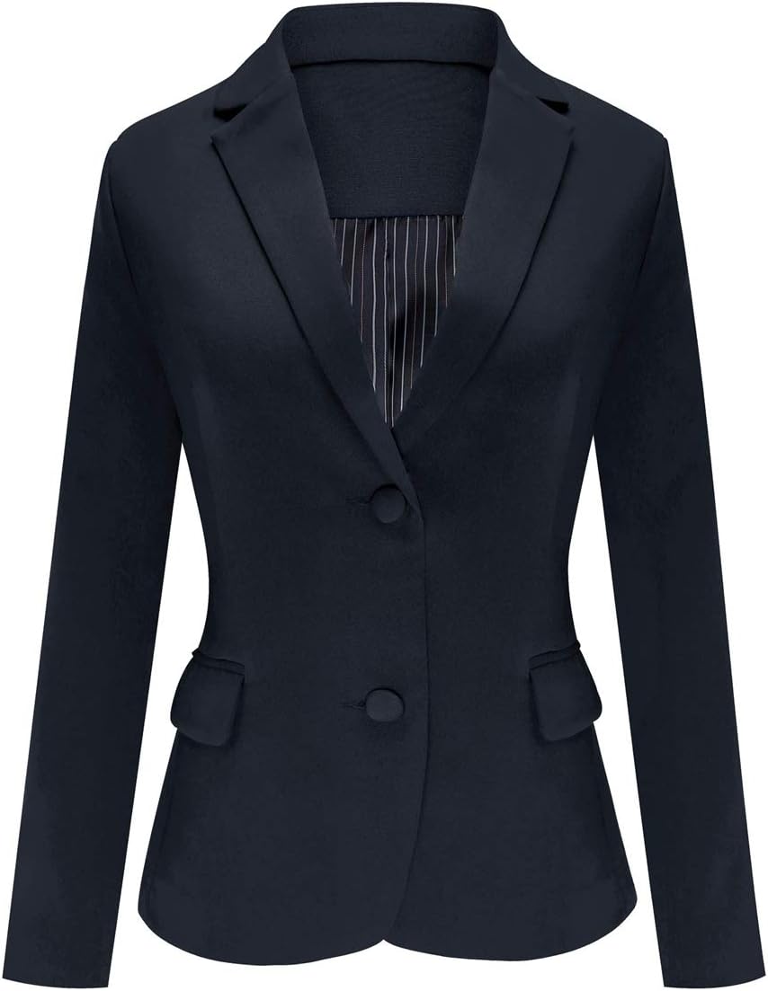 Luvamia Women's Long Sleeve Formal Notch Lapel Blazer Jacket