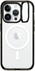 Impact Ring Stand Case for iPhone 15 Pro - Clear Black Protection