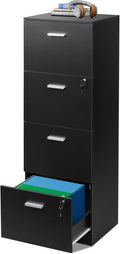 DEVAISE 4 Drawer File Cabinet with Lock - Vertical A4/Letter Storage