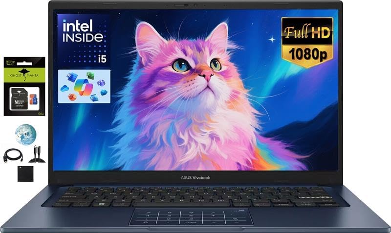 ASUS Vivobook 14 FHD Laptop with Intel i5-1334U and 12GB RAM
