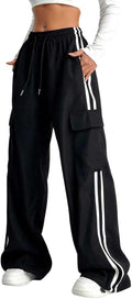 Verdusa Women's Cargo Pants Baggy Straight Wide Leg Joggers - Street