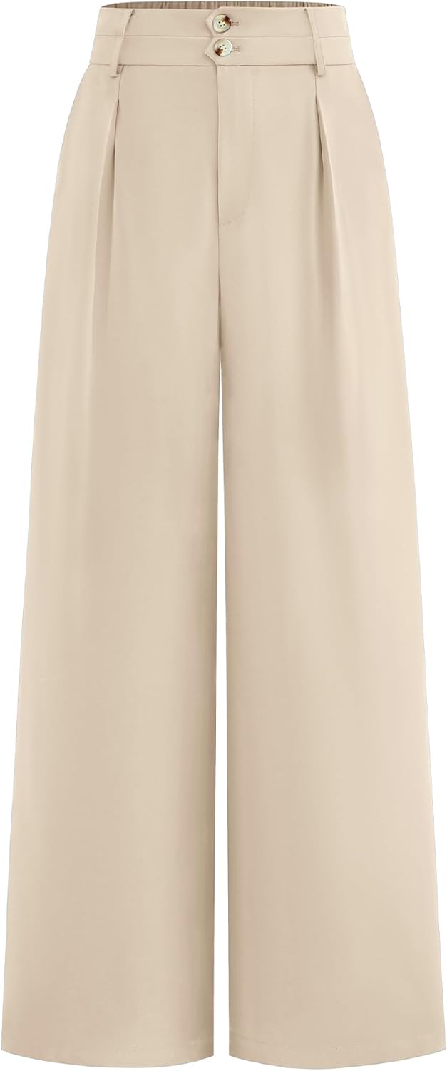BTFBM Women Wide Leg Dress Pants for Business Casual Style
