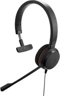 Jabra Evolve 20 Wired Headset (2025 Edition) - Clear Calls, Single-Ear