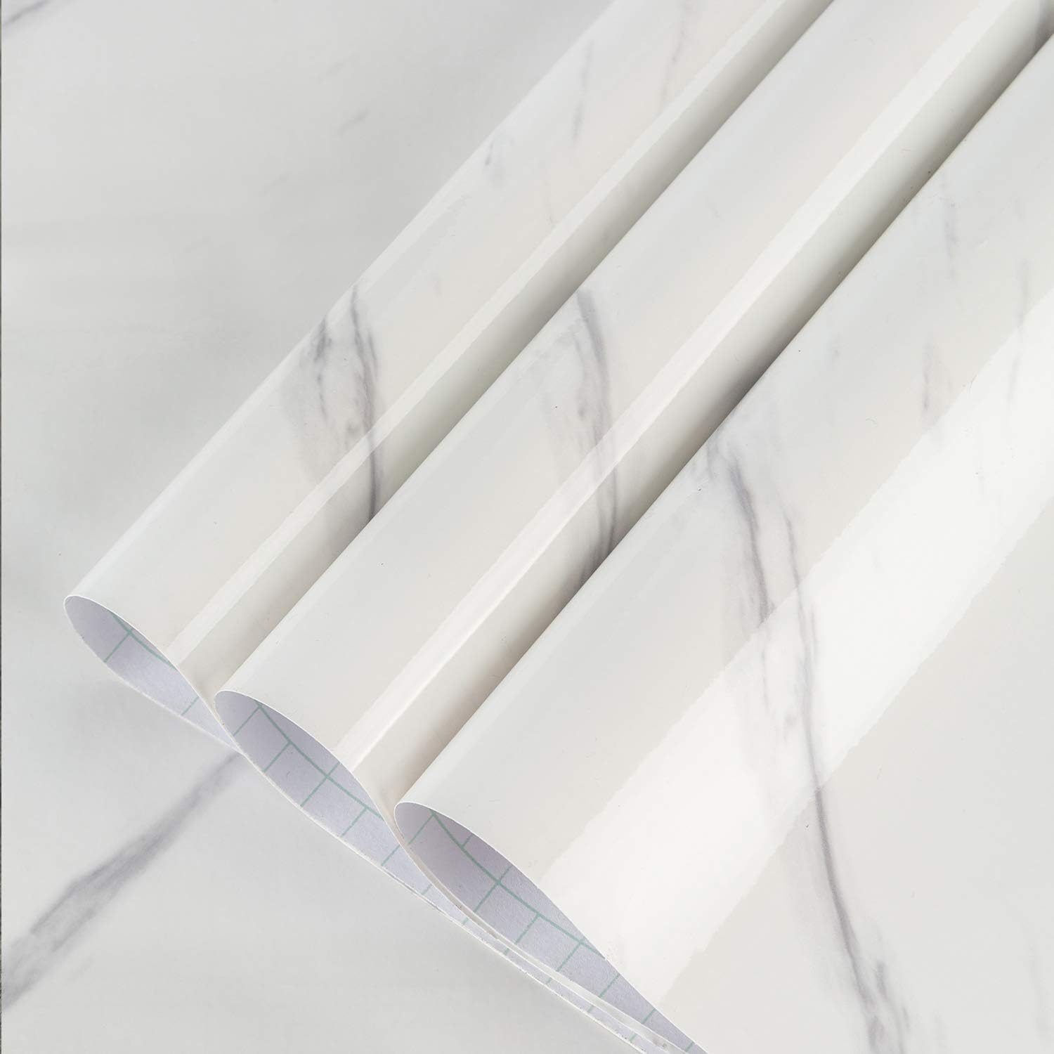 Large White Marble Wallpaper Peel Stick for Stylish Home Decor