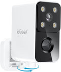 Wireless Outdoor Pan Rotating Security Camera 180 Coverage - 2K Night