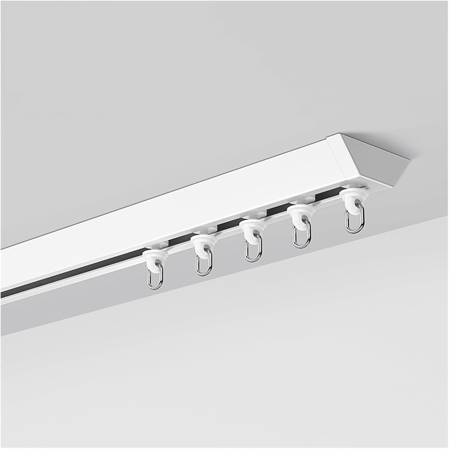 Invisible Ultra-thin Ceiling Curtain Track - White, 150cm