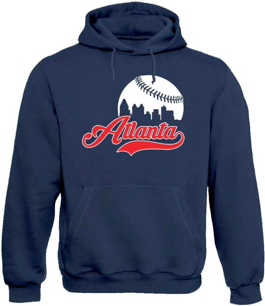 Xtreme Apparrel Cityscape Skyline Men's Hoodie for Baseball Fans