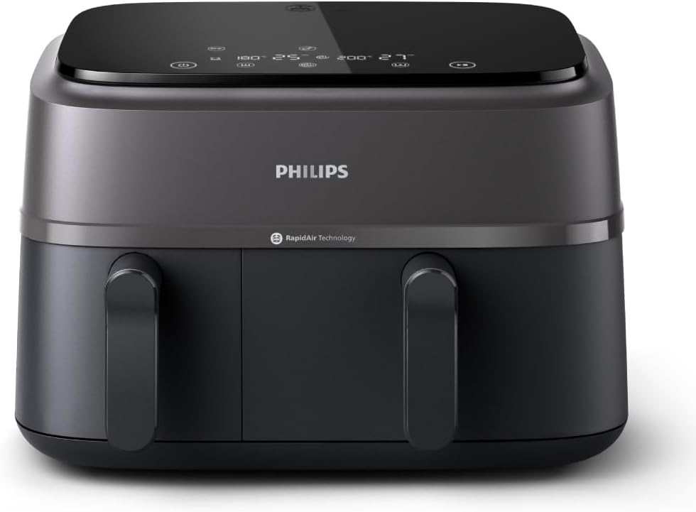 Philips Dual Basket Air Fryer with 8-in-1 Functions and 9.5 Quarts