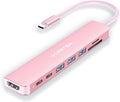 LENTION 8-in-1 USB-C Hub with 4K 60Hz HDMI - Compact Expansion
